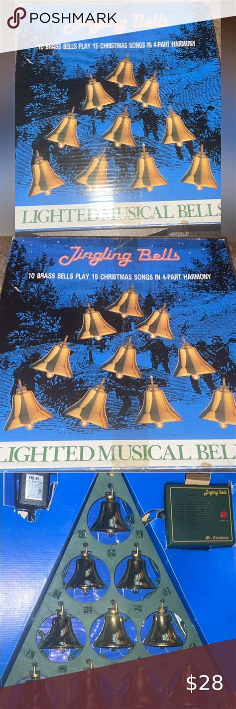 Mr Christmas Bells Of Christmas Lighted 10 Brass Musical Bells 15