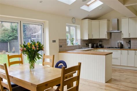 If your house has low ceilings, building vaulted ceilings may be the answer. rear kitchen extension - Google Search | Open plan kitchen ...