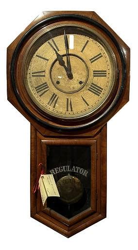 Ansonia Long Drop Regulator Wall Clock