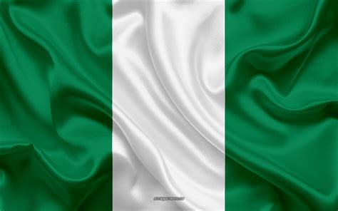 Download Wallpapers Flag Of Nigeria 4k Silk Texture Nigerian Flag