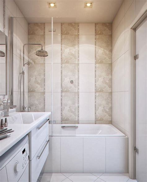 I partnered with ridgid to show how to tile a bathroom floor. Small Bathroom with Bathtub on a Decorative Tile ...