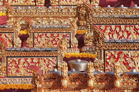 Traditional Balinese Musical Percussion Orchestra Gamelan Stock Photo