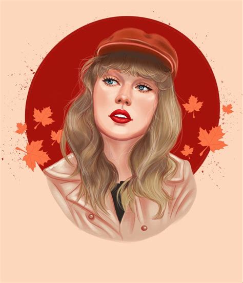 Taylor Swift Red Illustration Dibujos Ilustraciones Artistas