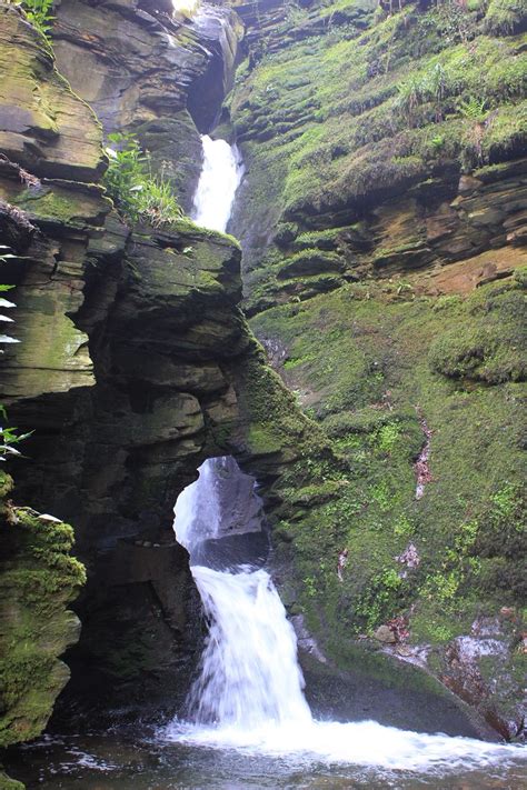 St Nectans Glen Waterfall Near Tintagel In Cornwall Travel England