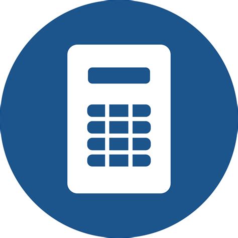 Calculator Icons Design In Blue Circle 14179665 Png