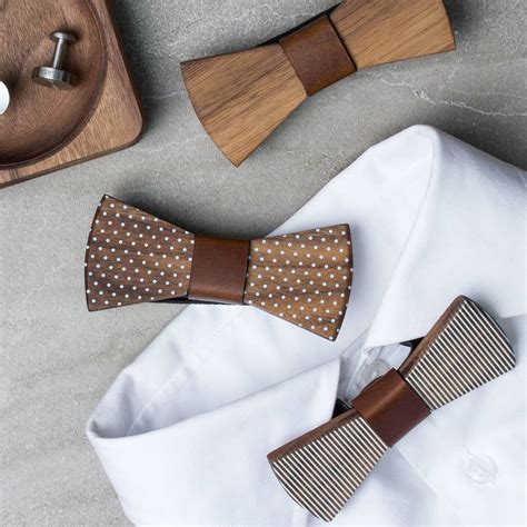 Personalised Wood Bow Tie By Man Gun Bear