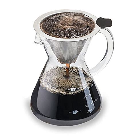 Luxebell Pour Over Coffee Maker 500ml Crystal Drip Brewer Coffee