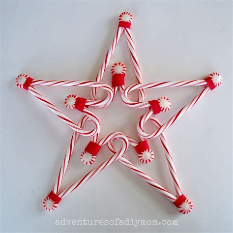 How To Make A Candy Cane Star Tree Topper Candy Cane Crafts