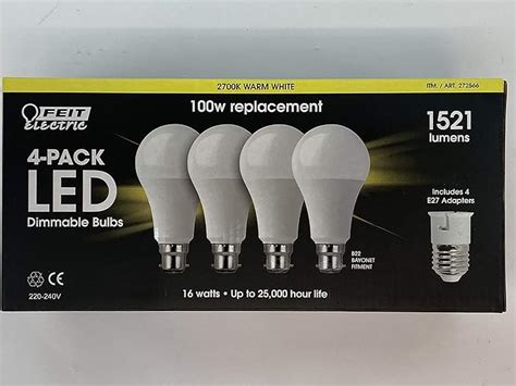 Feit Electric Led 2700k Warm White Bulbs 100w Replacement 16 Watts