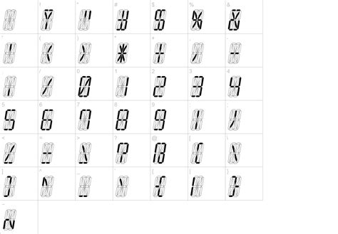 Led 16 Segment Italic Font