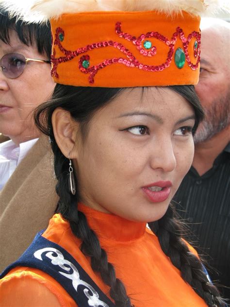 Girl In Kazakh National Costume At The Kazakhfilm Studio