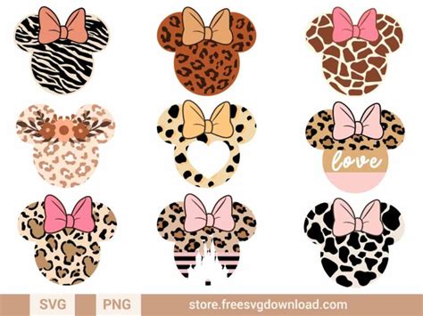 Minnie Leopard Print SVG Bundle (FSD-K74) - Store Free SVG Download