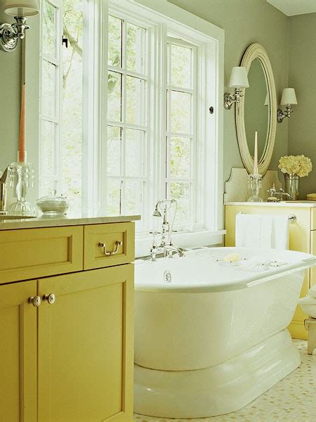 Blue and yellow bathrooms to create a timeless color scheme. To da loos: A splash of yellow in the bathroom can be a ...