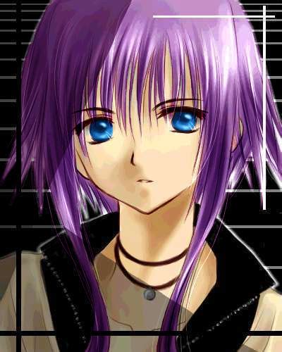 Image Anime Boy Blue Eyes Purple Hairpng Heromainia