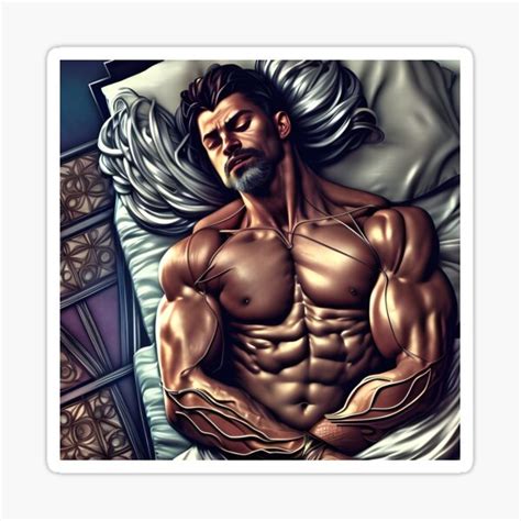 Sleeping Hunk Sticker For Sale By Withdiamonds Redbubble