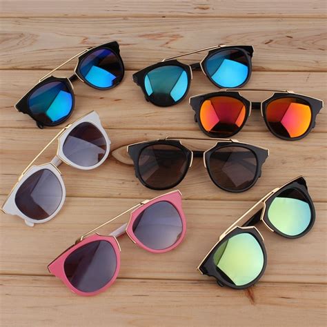 Cool Fashion Colorful Sunglasses Durable Frame Colorful Film Gray Lenses Bellechic