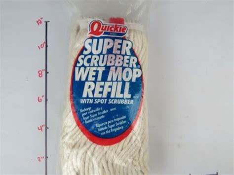 Quickie 0251 Super Scrubber Cotton Wet Mop Refill New Sterilized Ebay