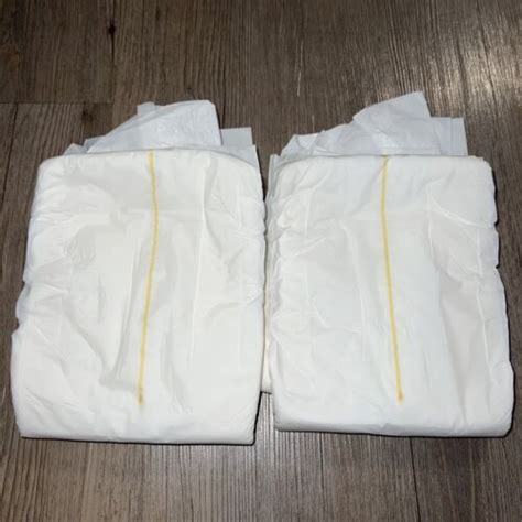 Vintage Plastic Backed Adult Diapers Sample Of 2 Nappies Abdl Size