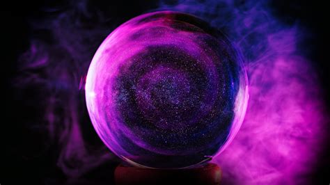 Crystal Ball Wallpaper 4k Purple Smoke Glass Ball
