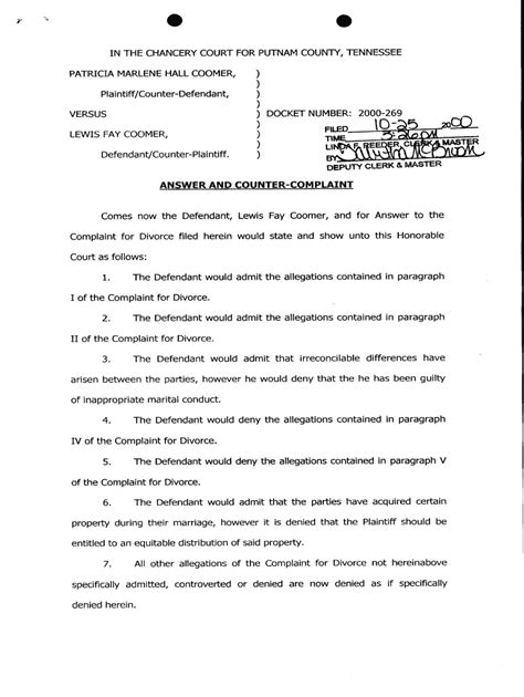 Sample Response To Divorce Petition Florida Fill Out Sign Online