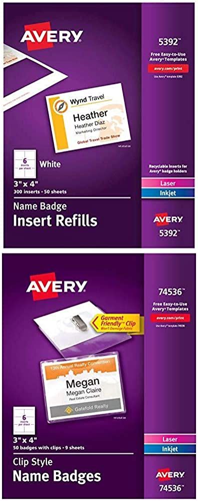 42 Avery Name Badge Inserts Template
