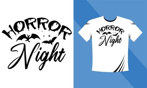 Horror Night Halloween Svg T Shirt Design Template Happy Halloween T Shirt Design Template Easy