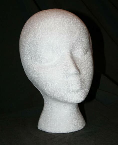 styrofoam wig stand wig hat mask display mannequin store home salon styling head rubies