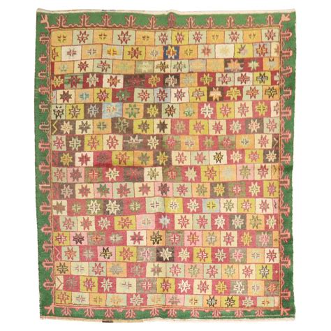 Colorful Antique Oversize Square Oushak Rug At 1stdibs