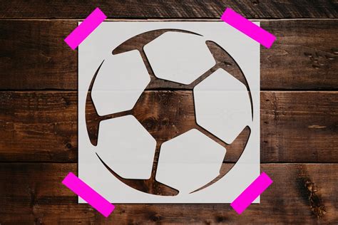 Soccer Ball Stencil Reusable Soccer Ballstencil Art Stencil Etsy