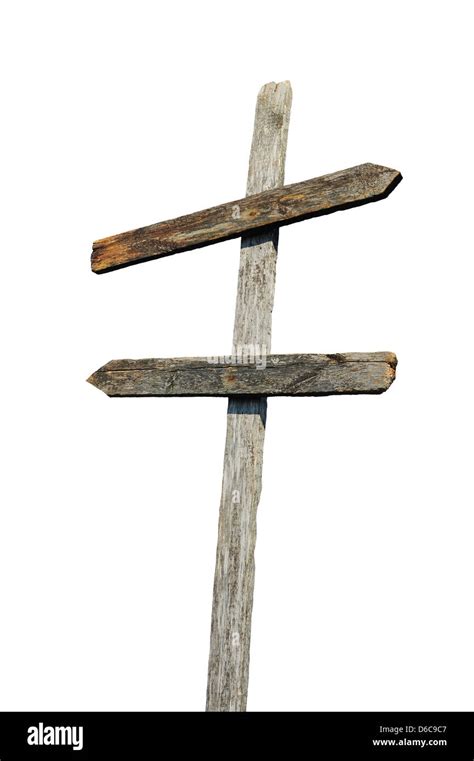 Old Wooden Blank Sign Post Stock Photo Alamy