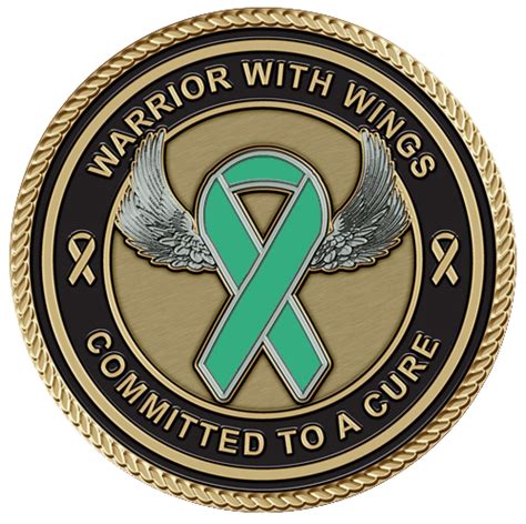 Ovarian Cancer Cure Bronze Medallion - Commemorative Medallions - Etched Brass and Full Color ...