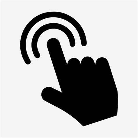 Premium Vector Hand Cursor Click Icon