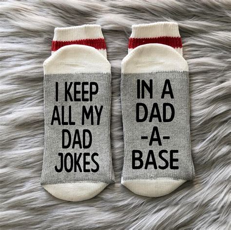 Dad Jokes Socks My Jokes Are Officially Dad Jokes Funny Dad Etsy Uk
