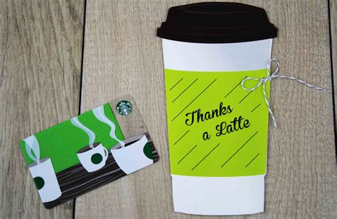 In addition to their amazing coffee menu, starbucks also offers its gift card service to its customers and they can also order these gift cards online or else they can also be purchased from any. {Free Printables} "Thanks a Latte" Cut-Out Gift Card Holder | GCG