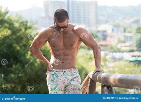Handsome Guy Resting Outdoors While Enjoying Nature Stock Image Image