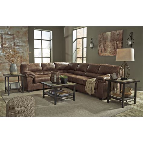 Signature Design By Ashley Bladen 3 Piece Faux Leather Sectional