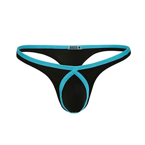 mensexy men s sexy underwear thongs bikini briefs boxer g string jockstrap bulge pouch s blue