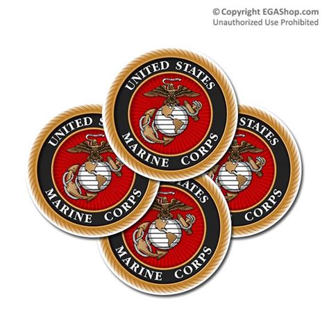 Coasters Feature The Ega Shops Version Of The United States Marine
