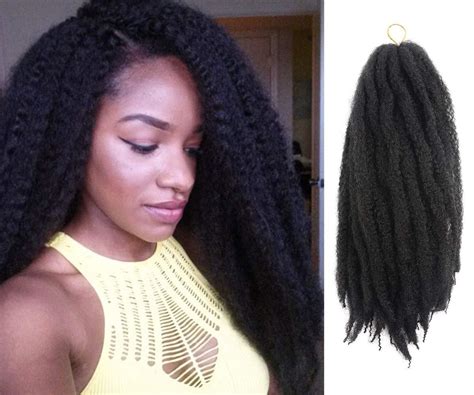 2021 Hot Sale Marley Braids 18 Afro Kinky Twist Hair Crochet Braids Ombre Color Marley Braiding
