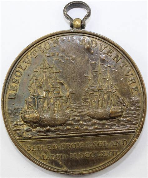 Lot Great Britain 1772 Resolution And Adventure Medal In Platina