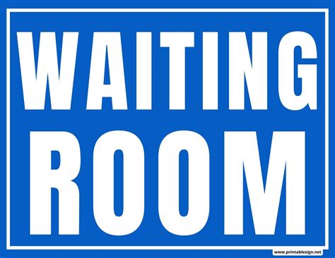Waiting Room Sign Free Download
