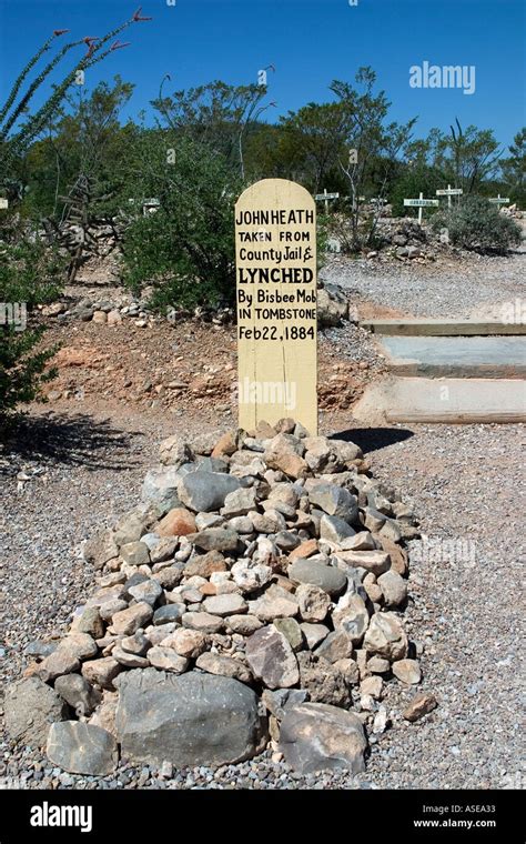 Boot Hill Cemetery Tombstone Arizona Usa Stock Photo Alamy