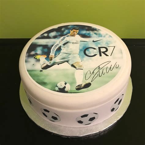 Cristiano Ronaldo Pre Cut Edible Icing Cake Topper Or Ribbon 01