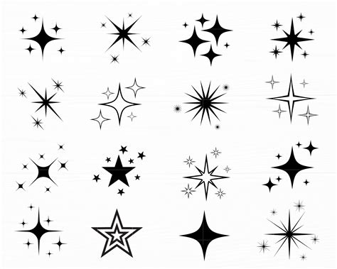 Buy Sparkle Stars Svg Bundle Star Cut File Stars Vector Sky Svg Online
