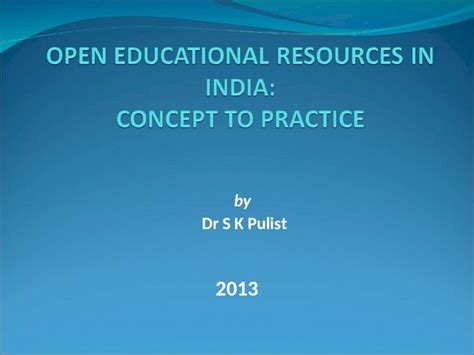 Ppt Oer In India Concept To Practice Dokumentips