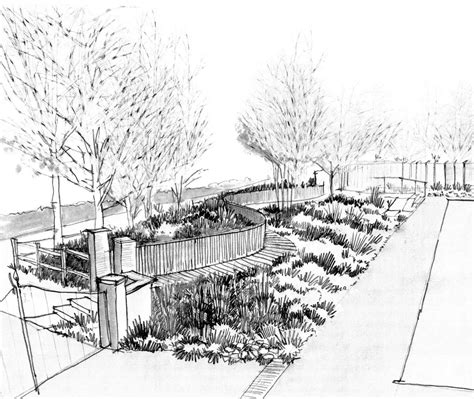 Landscape Architecture Sketch Landscape Architecture Modern Park Design