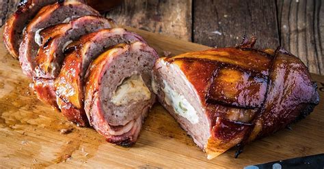 Meat is not a sponge. Bacon Weave BBQ Fatty | Recipe | Pellet grill recipes ...
