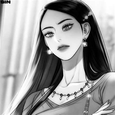 serena 세레나 ⋆ manhwa icons ⋆ webtoon icons ⋆ bandw icons ⋆ serena icons dark hair blue eyes blue