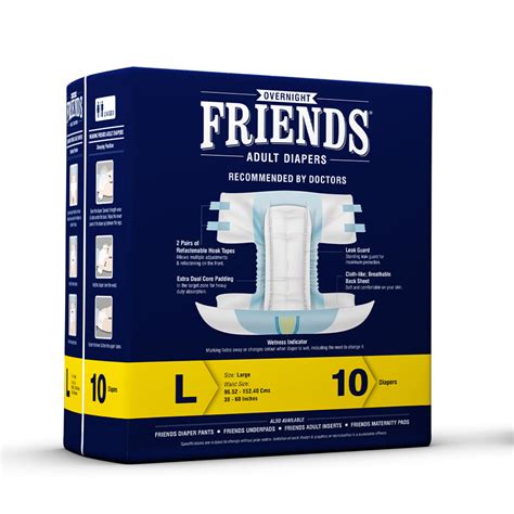 Friends Overnight Adult Diapers Tape Style Friends Diaper