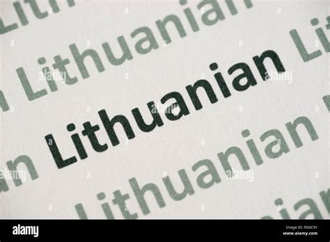 Lithuanian Language Hi Res Stock Photography And Images Alamy